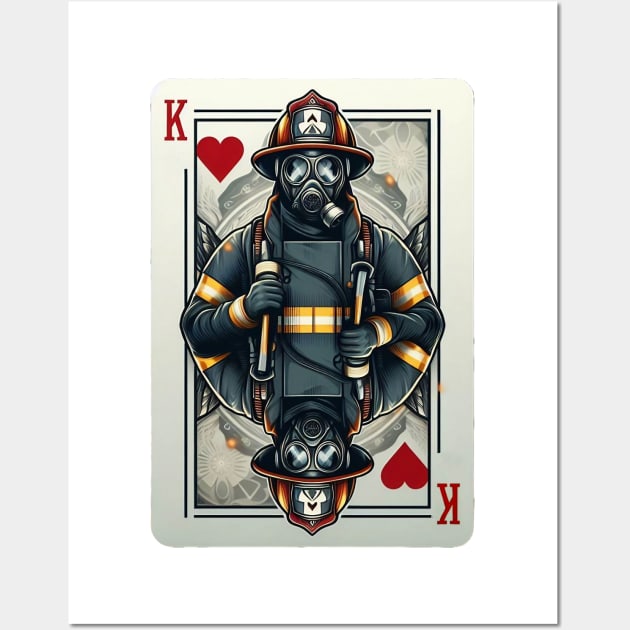 Firefighter Playing Card Wall Art by Dmytro